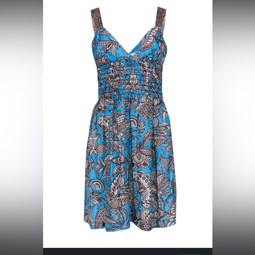 Tina Turk Blue And Brown Dress Size 4